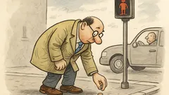 Witz: Ein Pfennig-Bücker bleibt immer stehen