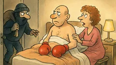Witz: Mitten in der Nacht erwacht die Boxergattin