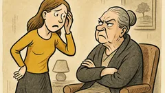 Witz: Junge Ehefrau zur Mutter: „Zum Teufel?“