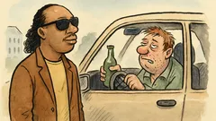 Witz: Stevie Wonder fährt lieber selbst