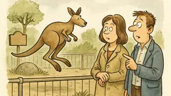 Witz: Im Zoo vorm Känguru-Gehege sagt er...