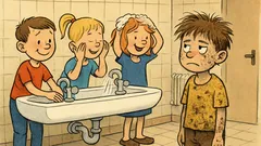 Witz: Alle Kinder waschen sich, nur Rainer...