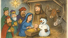 Witz: Es weihnachtet sehr – Fritzchen malt