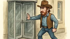Witz: Chuck Norris schlägt Drehtüren zu