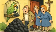 Witz: Ein Papagei bestellt Kohlen am Telefon