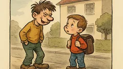 Witz: Du Gute-Nacht-Kuss-von-der-Mama-Abholer, du!