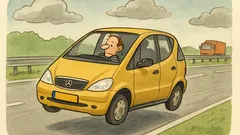 Witz: Was ist eine A‑Klasse mit gelbem Nummernschild?