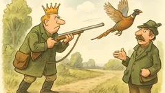 Witz: Majestät auf Fasanenjagd – getroffen?