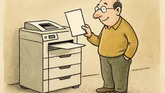 Witz: Treffen sich zwei Druckerpapiersparer im Büro