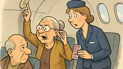 Witz: Stewardess verteilt Kaugummi vor dem Abflug