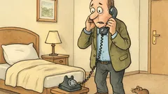 Witz: Himpel ist auf Geschäftsreise, abends im Hotelzimmer