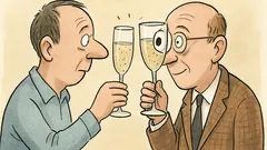 Witz: Beim Gläseranstoßen in die Augen schauen...