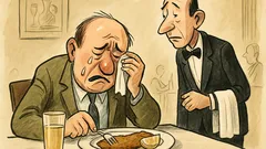 Witz: Der Ober fragt den Gast, warum