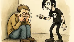 Witz: Ein Typ sitzt heulend in der Ecke