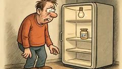 Witz: Verdammt, im Kühlschrank nur Licht und Senf