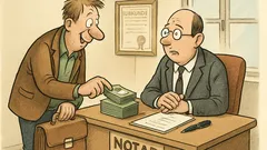 Witz: Ein Mandant kommt zum Notar und
