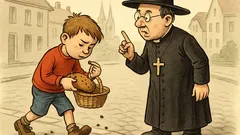 Witz: Köln, ein Junge geht mit Korinthenbrot