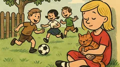 Witz: Alle Kinder spielen im Garten, nur Uschi