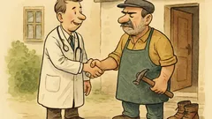 Witz: Arzt trifft Schuster – „Na, zu Hause…“