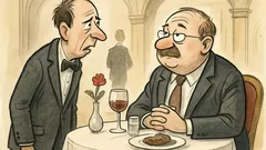 Witz: Herr Direktor, Sie sitzen im Nobelrestaurant?