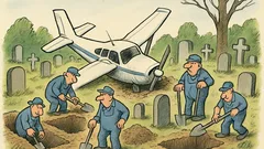 Witz: Ostfriesen-Zeitung meldet Cessna-Absturz auf Friedhof