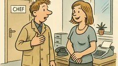 Witz: Der Lehrling sagt zur Sekretärin, heute...