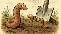Witz: Fragt der Regenwurm: Papa, was ist Bigamie?