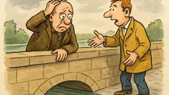 Witz: Herbert steht verzweifelt auf der Brücke