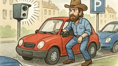 Witz: Chuck Norris wird beim Einparken geblitzt