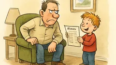 Witz: Kommt Fritzchen am letzten Schultag heim