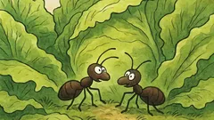 Witz: Was machen zwei Ameisen im Kopfsalat?