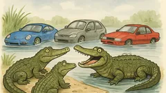 Witz: Treffen sich drei Krokodile im Sumpf