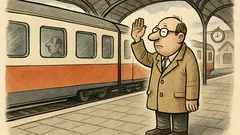 Witz: Ein Abschieds-Winker am Bahnhof?