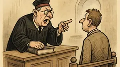 Witz: Der Richter: „Schuldig!“ Angeklagter: „Erleichtert…“