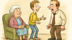 Witz: Papa, ich heirate Oma!