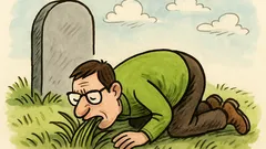 Witz: Was macht ein Veganer, wenn er stirbt?